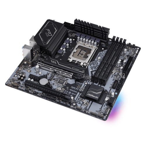 Asrock H670M PRO RS LGA 1700 Intel H670 DDR4 Micro ATX PCIe 4.0 Black Motherboard