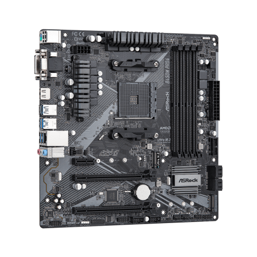 ASRock Motherboard B450M PRO4 R2.0 AMD AM4 Promontory B450 Max128G DR4 Micro ATX Retail