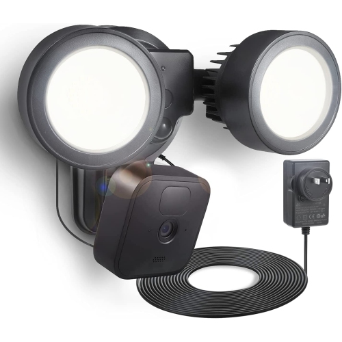 Wasserstein 3-in-1 Plugged-in Floodlight, Charger, and Mount with 24.6ft(7.5m) External Adaptor for Blink Outdoor/XT2/XT - 2000 Lumens, AC 110-220V