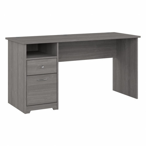 Cabot 60W Computer Desk with Drawers in Modern Gray - Engineered Wood