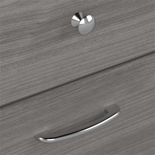 Cabot 60W Computer Desk with Drawers in Modern Gray - Engineered Wood