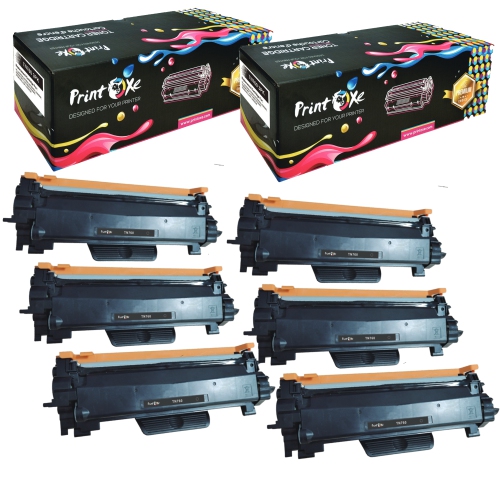 PRINTOXE® TN760 Compatible 6 High Yield Toner Cartridges TN 760 HL L2350DW L2370DW L2370DWXL L2390DW L2395DW & MFC L2710DW L2730DW L2750DWXL & DCP