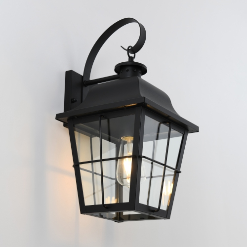 Jatoba Modern Outdoor Wall Light, Black