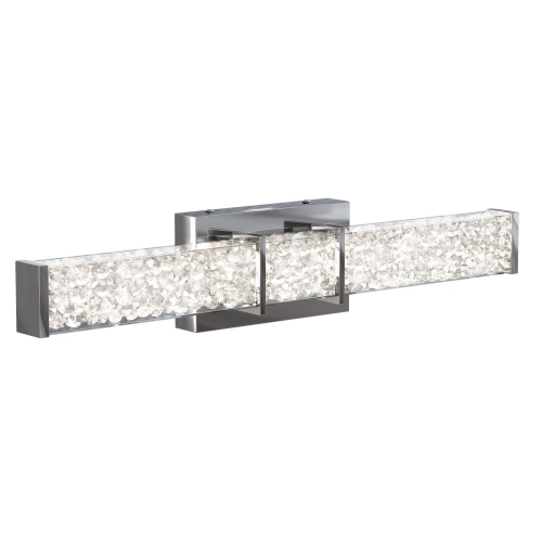 Riviera Royale Modern Vanity Light, Chrome
