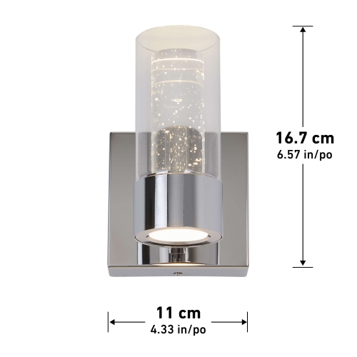 Ratio Modern Vanity Light, Chrome