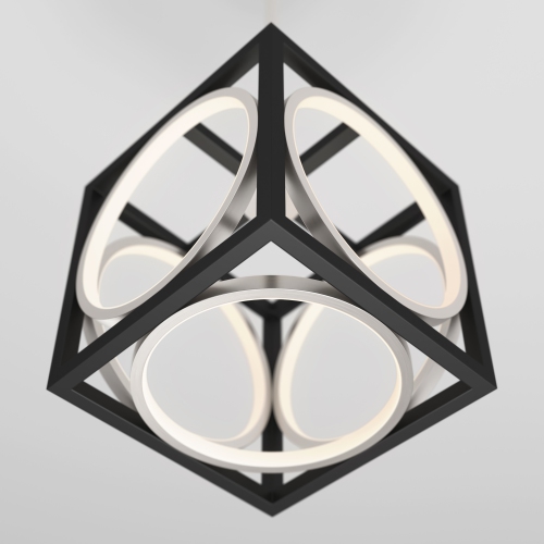 Suspension moderne Astoria, nickel brossé