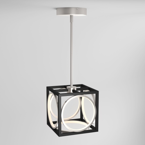 Suspension moderne Astoria, nickel brossé