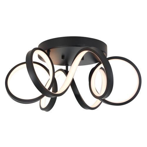 ARTIKA  Swirl Ribbon Modern Flush Mount Ceiling Light Fixture In Black Excellent light for any front entrace or hallway and gives just enought LED lighting and it's the right LED colour too