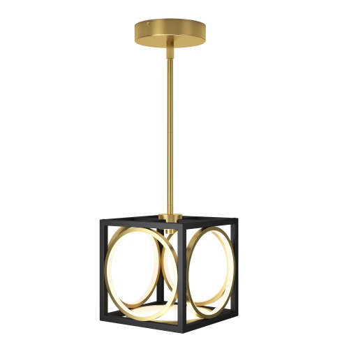 ARTIKA Astoria Modern Chandelier, Black And Gold