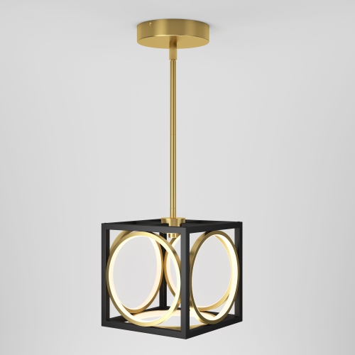 Astoria Modern Chandelier, Black and Gold
