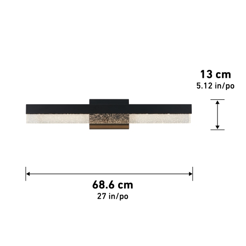 Essence Bubble Bar Modern Vanity Light, Black