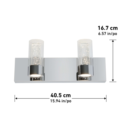 Ratio Modern Vanity Light, Chrome