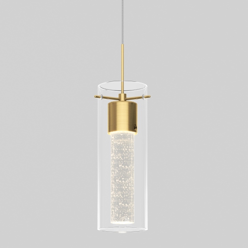 Essence Modern Pendant Light Fixture, Black and Gold