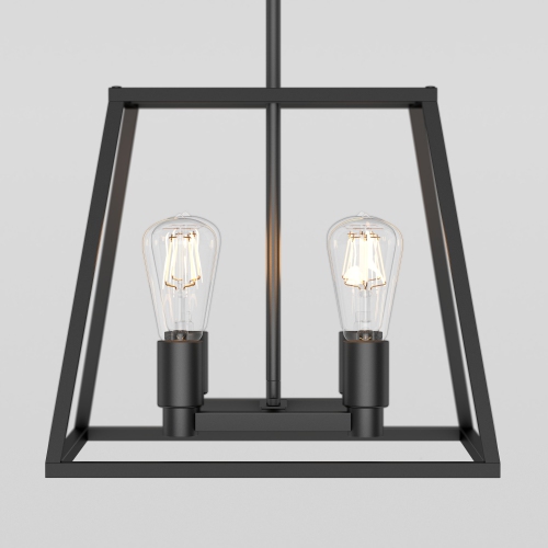 Carter Modern Mid-Century Chandelier, Black