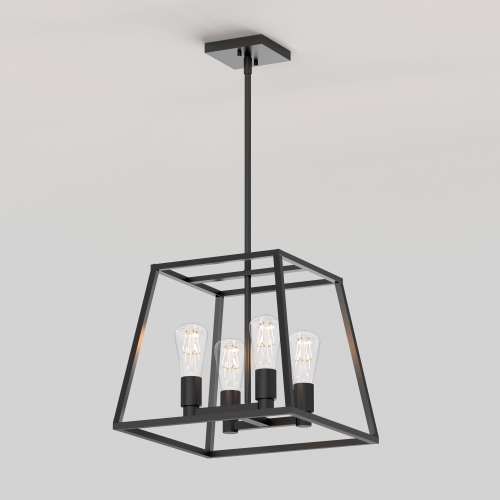 Carter Modern Mid-Century Chandelier, Black
