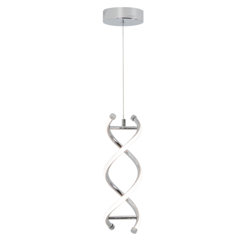 ARTIKA  Dna Modern Pendant Light Fixture, Chrome DnA integrated pendant