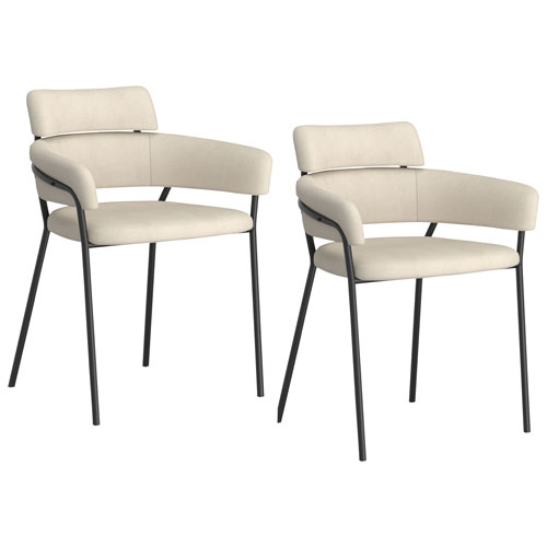 Inspire Modern Fabric Side Chair - Set of 2 - Beige