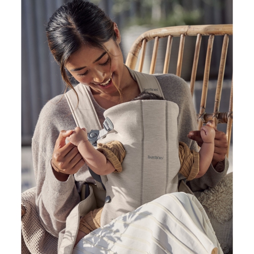 BabyBjorn Baby Carrier Mini - 3D Jersey, Light Beige