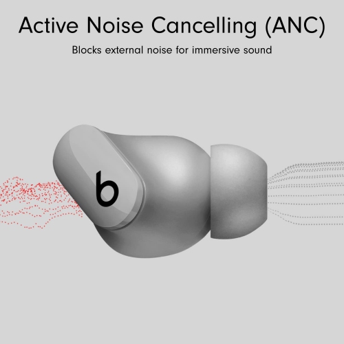 Beats By Dr. Dre Studio Buds In-Ear Noise Cancelling Truly Wireless Headphones - Moon Grey by BEATS BY DR. DRE - Open Box condition - Image 3