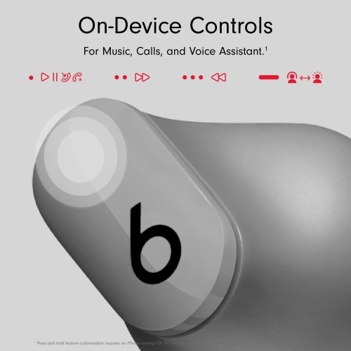 Beats By Dr. Dre Studio Buds In-Ear Noise Cancelling Truly Wireless Headphones - Moon Grey by BEATS BY DR. DRE - Open Box condition - Image 6