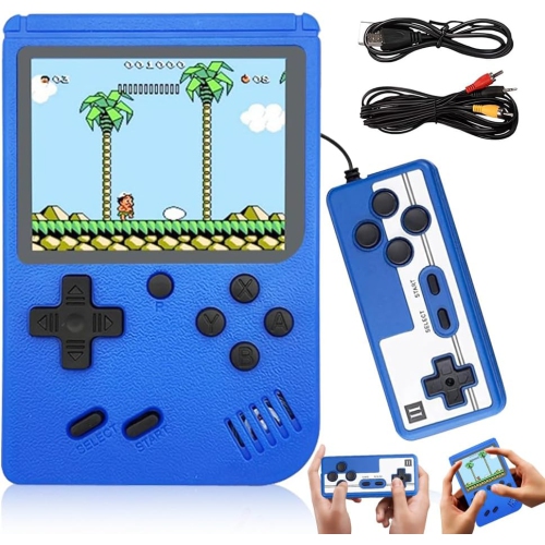 ULTREND Retro Handheld Game Console: 500 Games, 3" Screen, 1020mAh Battery. The perfect Stocking Stuffer & Christmas Gift! TV connection & two-player