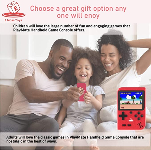 ULTREND Retro Handheld Game Console: 500 Games, 3" Screen, 1020mAh Battery. The perfect Stocking Stuffer & Christmas Gift! TV connection & two-player