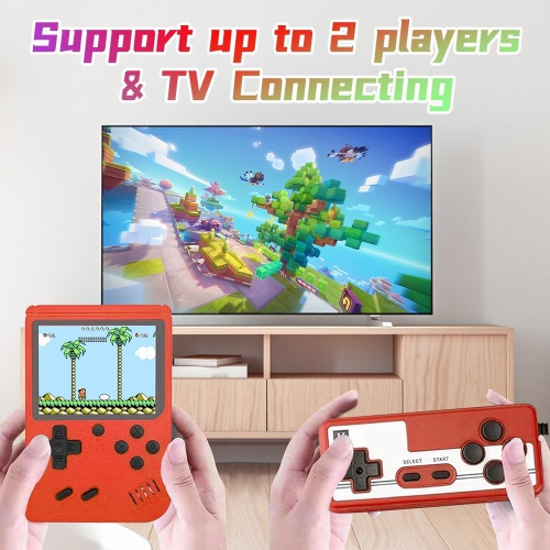 ULTREND Retro Handheld Game Console: 500 Games, 3" Screen, 1020mAh Battery. The perfect Stocking Stuffer & Christmas Gift! TV connection & two-player