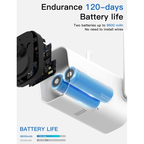 Anran K08W6994 caméra 8 canaux enregistreur vidéo réseau à batterie 12.5 po, 8 caméras, 2 To