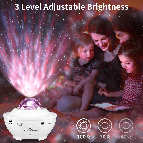 Star Projector, 3 in 1 Galaxy Projector Night Light Projector/LED Starlight Light/ Sky Light with Bluetooth Music Speaker fo