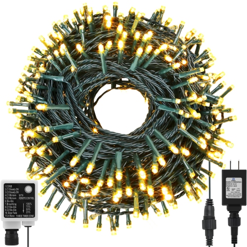 HLD  Quwin Waterproof Led Outdoor Christmas String Lights, 115Ft 300 Led Ul Certified 8 Modes With End-To-End Plug, Indoor & Outs