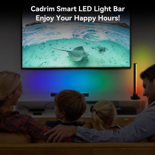 Cadrim Smart LED Light Bar, TV LED Backlight, RGB Ambiance Light Bars, Bluetooth Monitor Lights with APP Control, TV Ambient