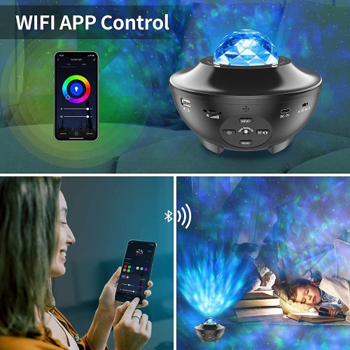 Star Projector, Galaxy Light Projector,Smart Night Light Lamp Work with Alexa, Star Light Projector with Bluetooth Speaker,