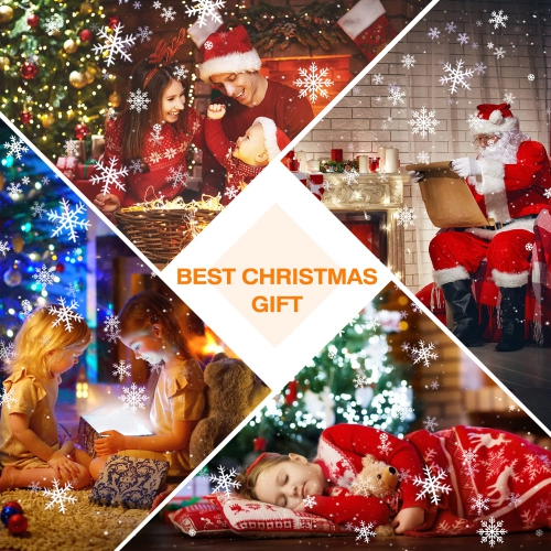 2 Pack Snowfall LED Light Projector, Snowflakes Projector Lights, Christmas Lights Outdoor/Indoor, Dynamic Snowfall Pattern