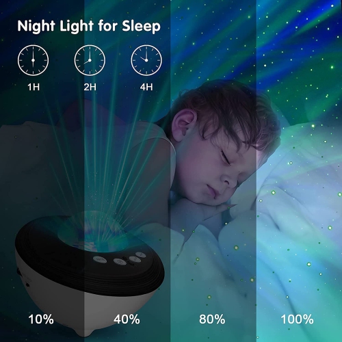 Galaxy Star Night Light Projector for Bedroom, LUXONIC Aurora Light Projector Compatible with Alexa & Smart APP, White Noise