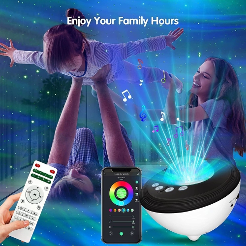 Galaxy Star Night Light Projector for Bedroom, LUXONIC Aurora Light Projector Compatible with Alexa & Smart APP, White Noise