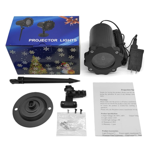 Christmas Snowfall Projector Lights, MILPROX Indoor Outdoor Holiday Snowflake Projector Lights, Clear Rotating White Snow Fa