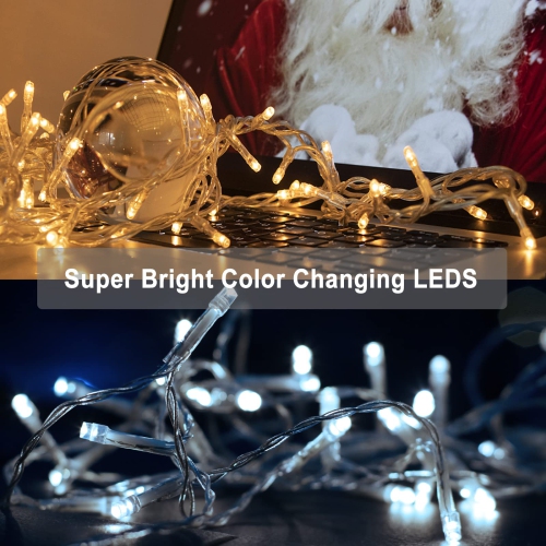 Lomotech Color Changing Christmas Lights, 300LED 98ft Fairy String Lights with Remote and Timer Function, 11 Modes Waterproo