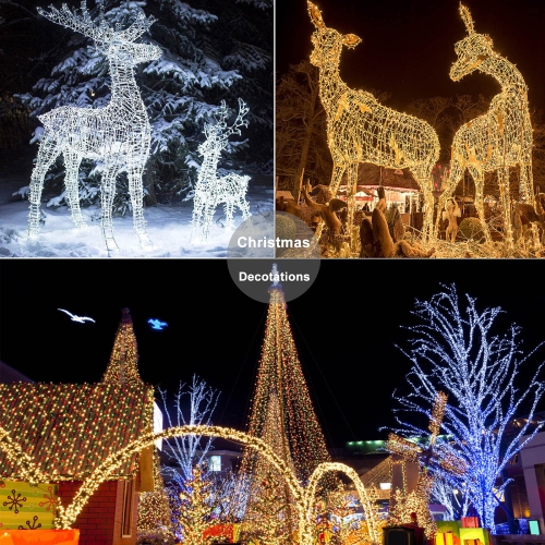 Lomotech Color Changing Christmas Lights, 300LED 98ft Fairy String Lights with Remote and Timer Function, 11 Modes Waterproo