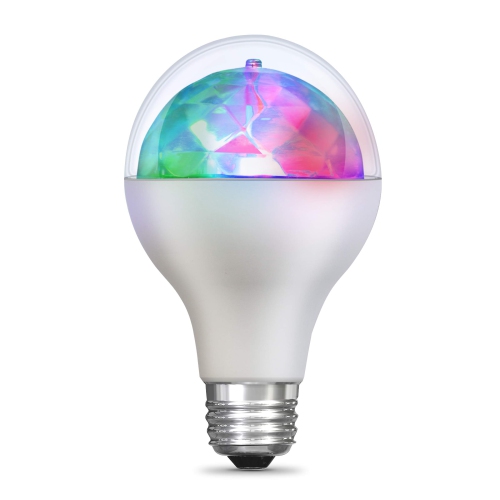 HLD  Feit Electric Multicolor Changing Disco Party Led Light Bulb, Disco1/led, A19, RGB, RGB Multicolor, 5.3" H X 3.15" D