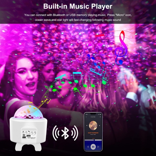 Star Projector, Galaxy Projector, Livelit 3 in 1 Sky Night Light Starry Projector Ocean Wave Projector/LED Nebula Cloud Buil