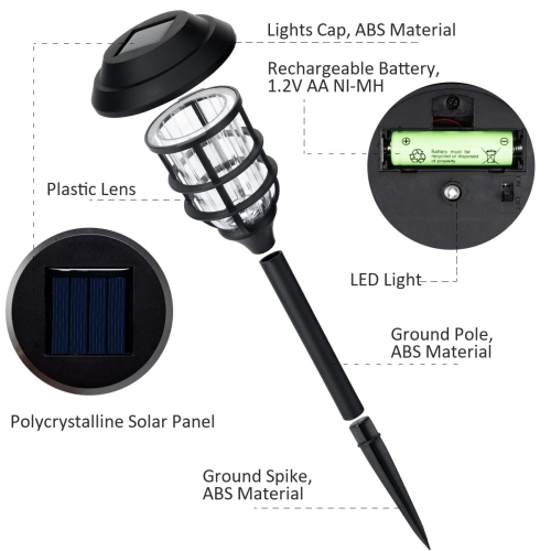 Solpex Solar Outdoor Lights, 8 Pack Solar Pathway Lights, Bright Solar Garden Lights, Waterproof Led Solar Yard Lights for P