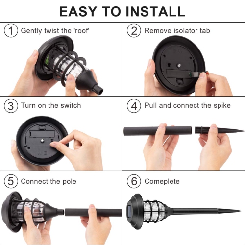 Solpex Solar Outdoor Lights, 8 Pack Solar Pathway Lights, Bright Solar Garden Lights, Waterproof Led Solar Yard Lights for P