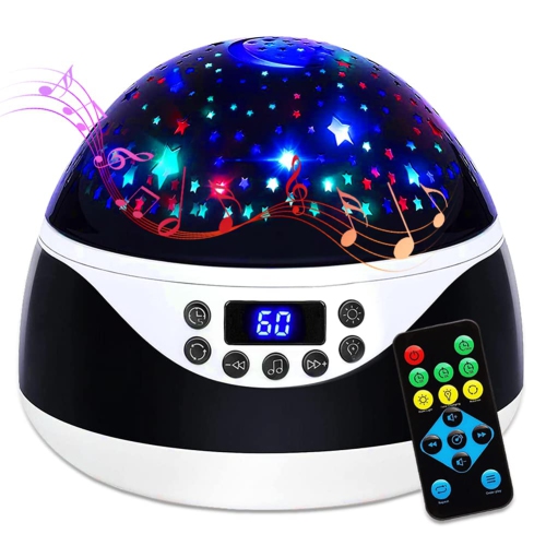 Night Lights with Music & Timer,MOKOQI Star Light Constellation Projector,Sound  Machine for Baby Sleeping,Gifts for Girls Bo