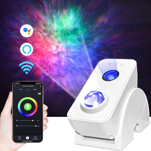 NUNET Galaxy Projector for Bedroom App & Voice Controlled Works w. Alexa,Star Projector Galaxy Light Music Sync,Auto Timer N