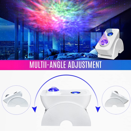 NUNET Galaxy Projector for Bedroom App & Voice Controlled Works w. Alexa,Star Projector Galaxy Light Music Sync,Auto Timer N