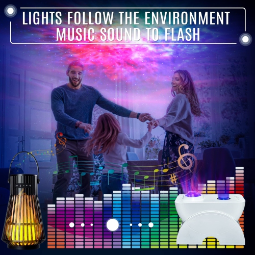 NUNET Galaxy Projector for Bedroom App & Voice Controlled Works w. Alexa,Star Projector Galaxy Light Music Sync,Auto Timer N