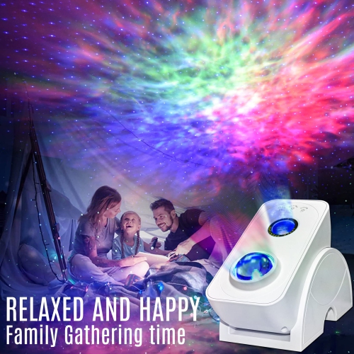 NUNET Galaxy Projector for Bedroom App & Voice Controlled Works w. Alexa,Star Projector Galaxy Light Music Sync,Auto Timer N