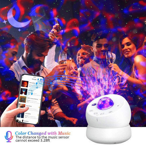Galaxy Projector, Star Projector Smart Night Light Works with Alexa, Google Assistant, LED Nebula Cloud Ocean Wave Projector