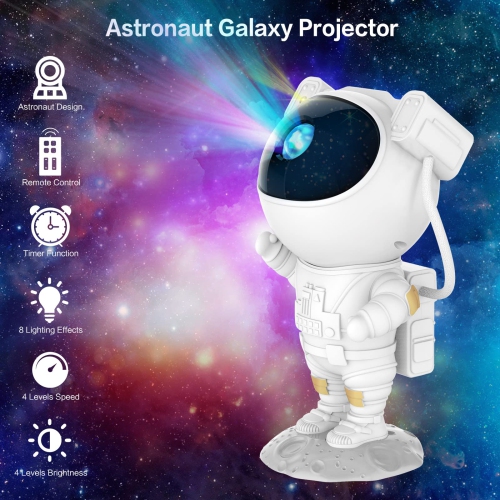 Astronaut Galaxy Star Projector Starry Night Light,Astronaut Light Projector with Nebula,Timer and Remote Control,Bedroom an