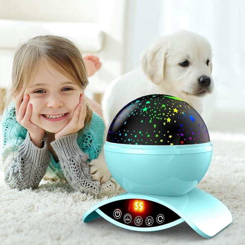 Night Light Projector, Elecstars Remote Control Night Lamp, 360 Degre Rotating Star Projector with Timer Auto-Shut Off for B